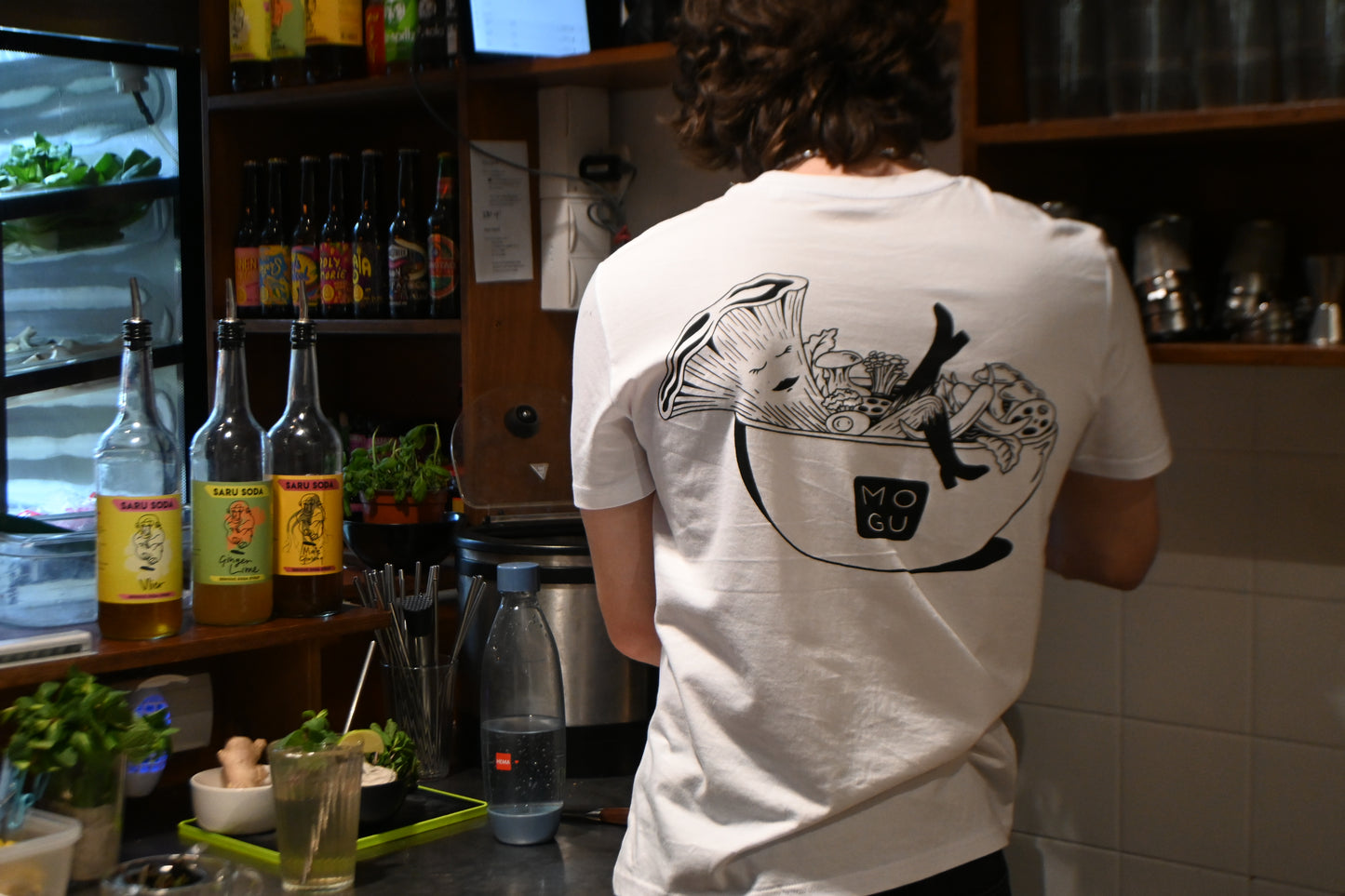 White MOGU designers shirt by Kim Blekkenhorst